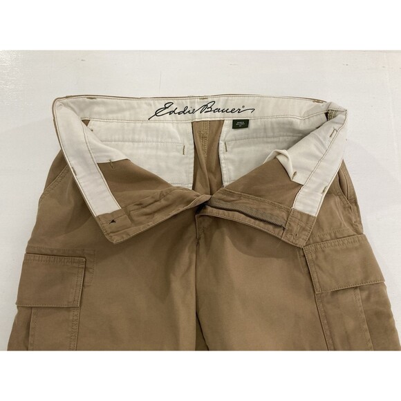 Vintage Eddie Bauer Cargo Shorts Men’s 33 Khaki Tan Bermuda Hiking Outdoor Y2K - Picture 7 of 12